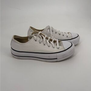 Converse White Canvas Sneakers